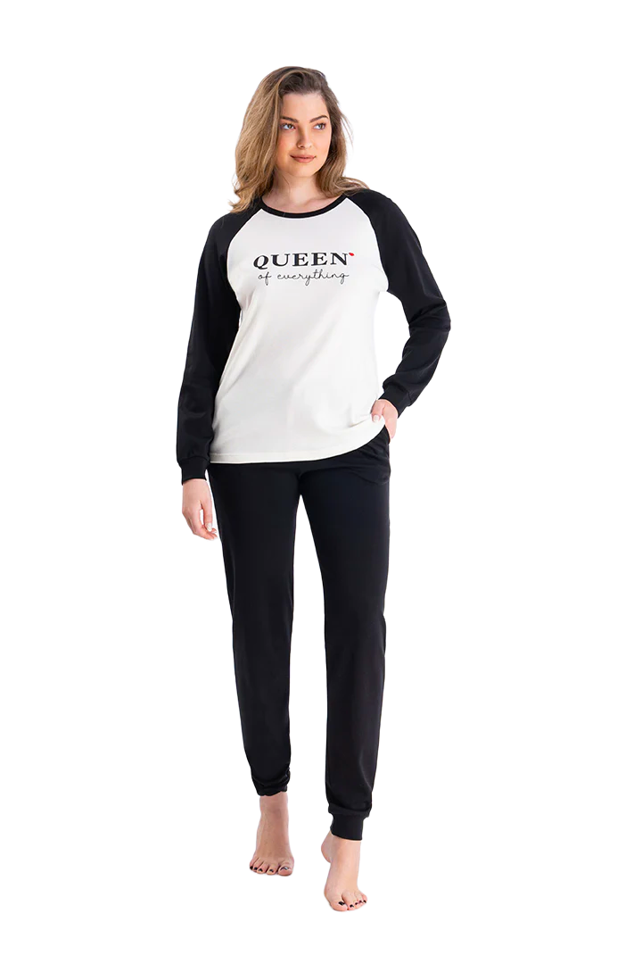 Relax γυναικείο χειμερινό σετ homewear Queen 421047