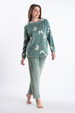 Γυναικείο σετ πιτζάμες fleece φλοραλ Relax