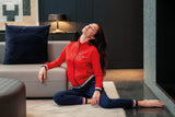 Γυναικείες FILA φόρμες homewear σε συνδιασμό κόκκινου - μπλέ σκούρου
