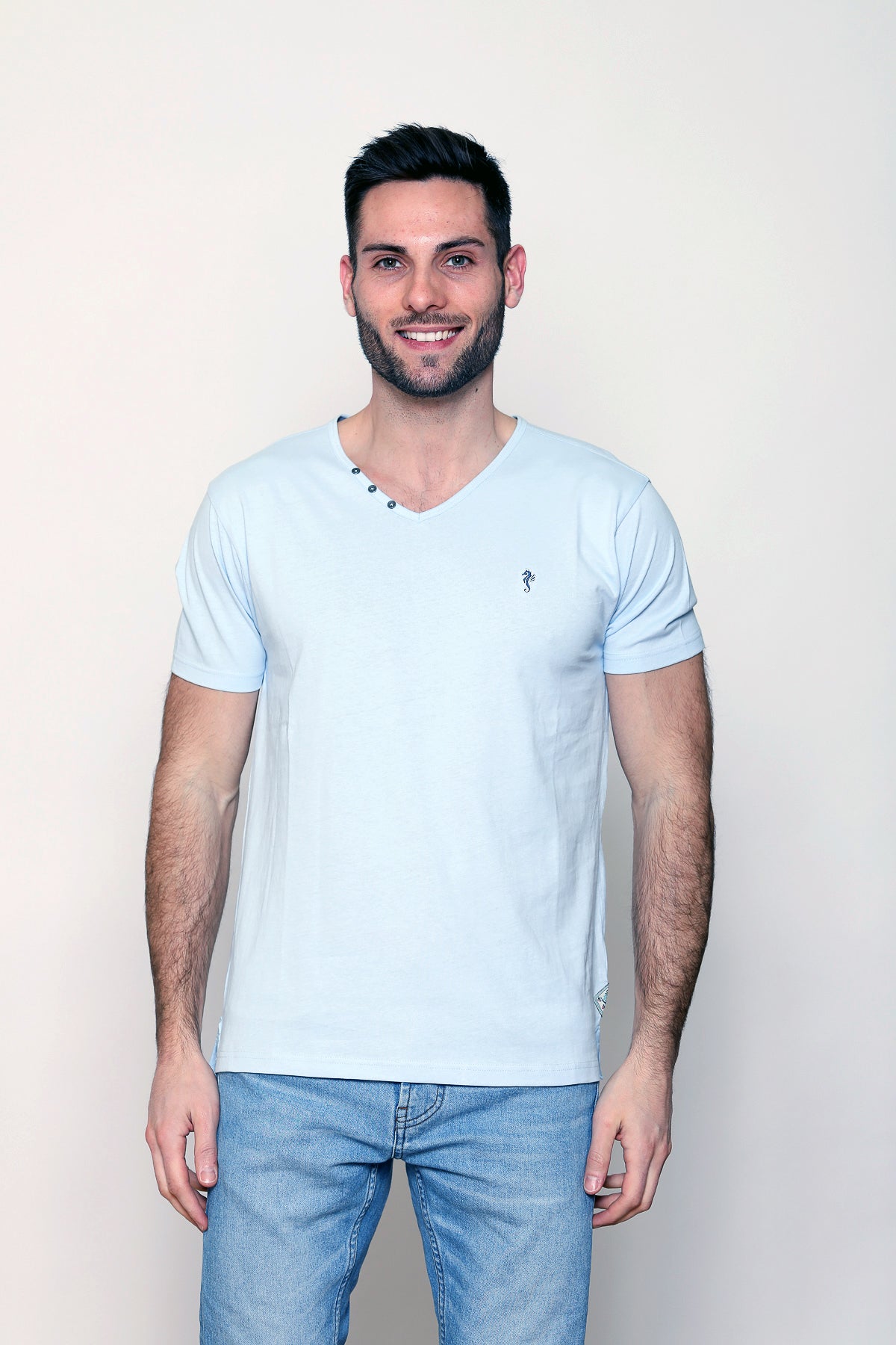 Ανδρικό λευκό κοντομάνικο T-shirt της MZ72