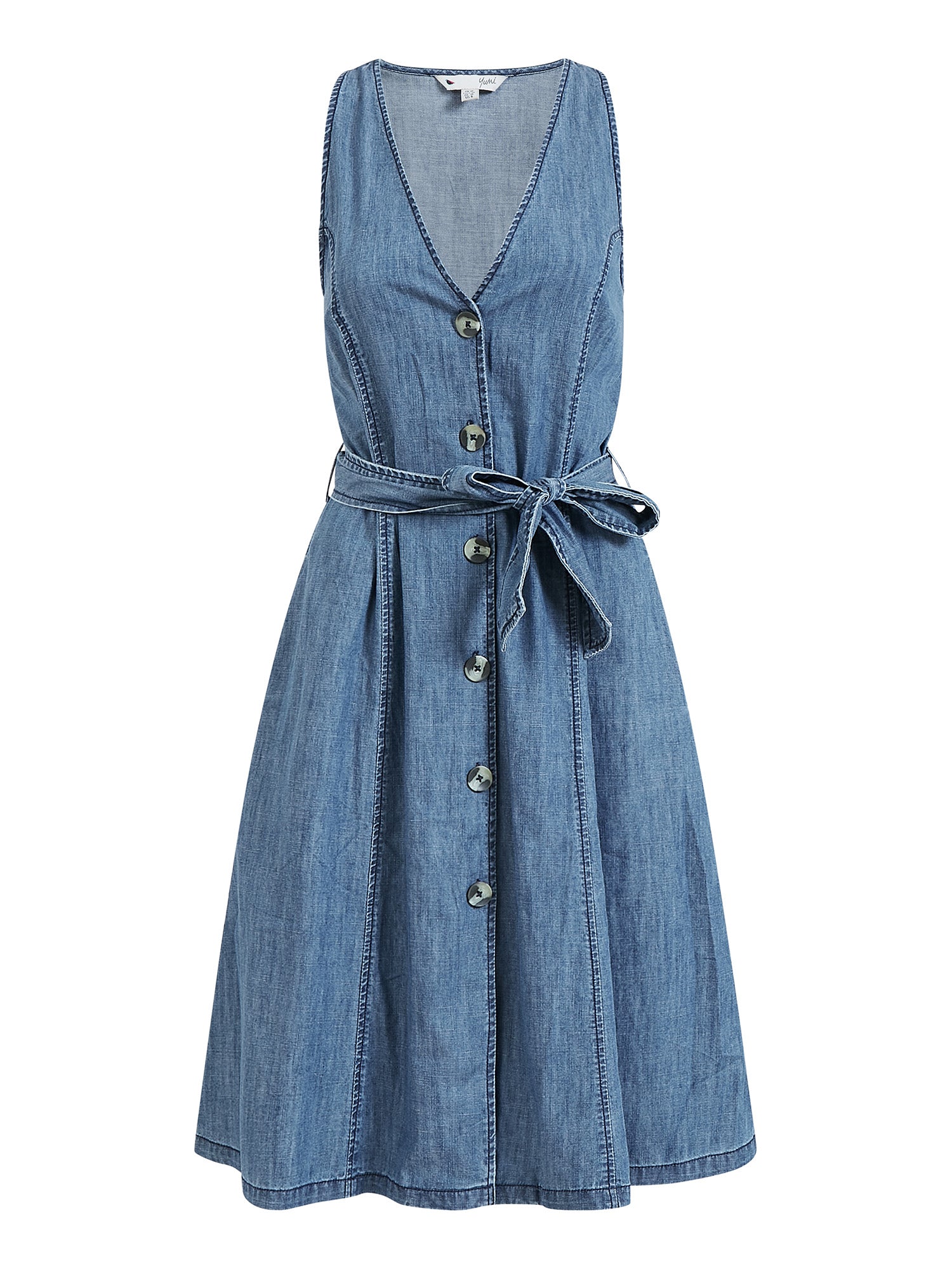 Denim Wrap Free People Keeping My Cool Denim Dress Yumi Blue Denim