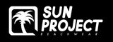 Sun Project ανδρική βερμούδα μαγιό slim-fit σε μπλε σκούρο χρώμα με τροπικό μοτίβο