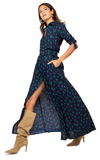 Maxi dress with Dove buttons with cactuses by Dancing Leopard